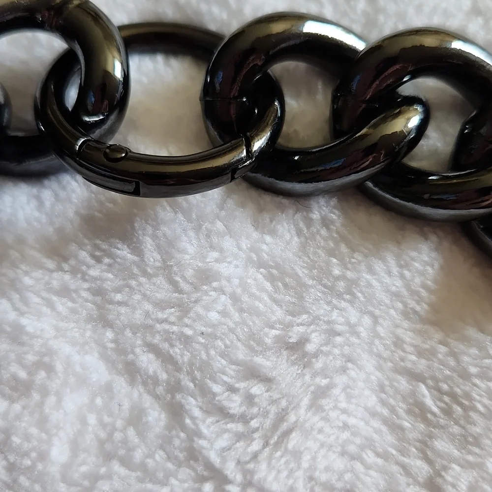Men's Dark Silver Chain Necklace